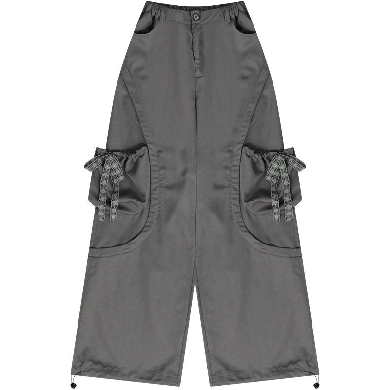 ZIZIFEI_Gray_High_Waist_Slimming_Cargo_Big_Pocket_Women'S_Lyocell_Blend_Wide-Leg_Pants_MISSTT