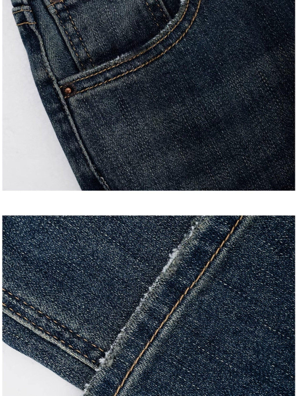 ABWLR Vintage High Waist Slim Fleece Lined Women'S Denim Flare Jeans