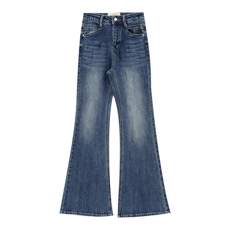 ABWLR_Retro_High_Waist_Button_Fly_Micro_Flare_Slimming_Women'S_Denim_Flare_Jeans_MISSTT