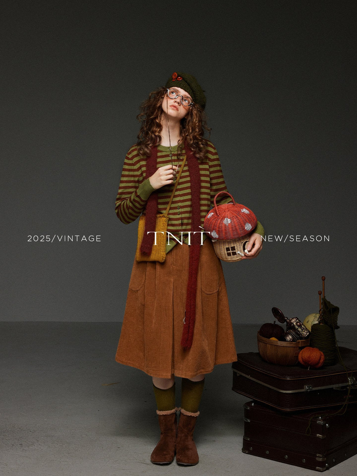 TNIT_Vintage_Colorblock_Striped_Single_Row_Button_Women's_Knitted_Cardigans_977743991314_MISSTT