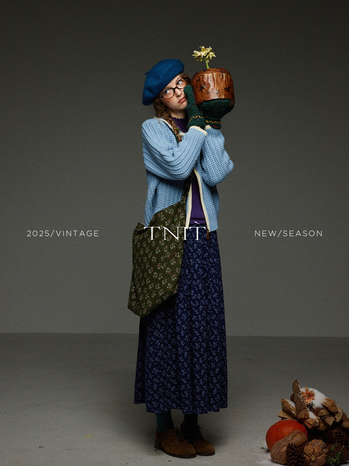 TNIT Vintage Colorblock Zip Collar Slouchy Women's Knit Cardigans