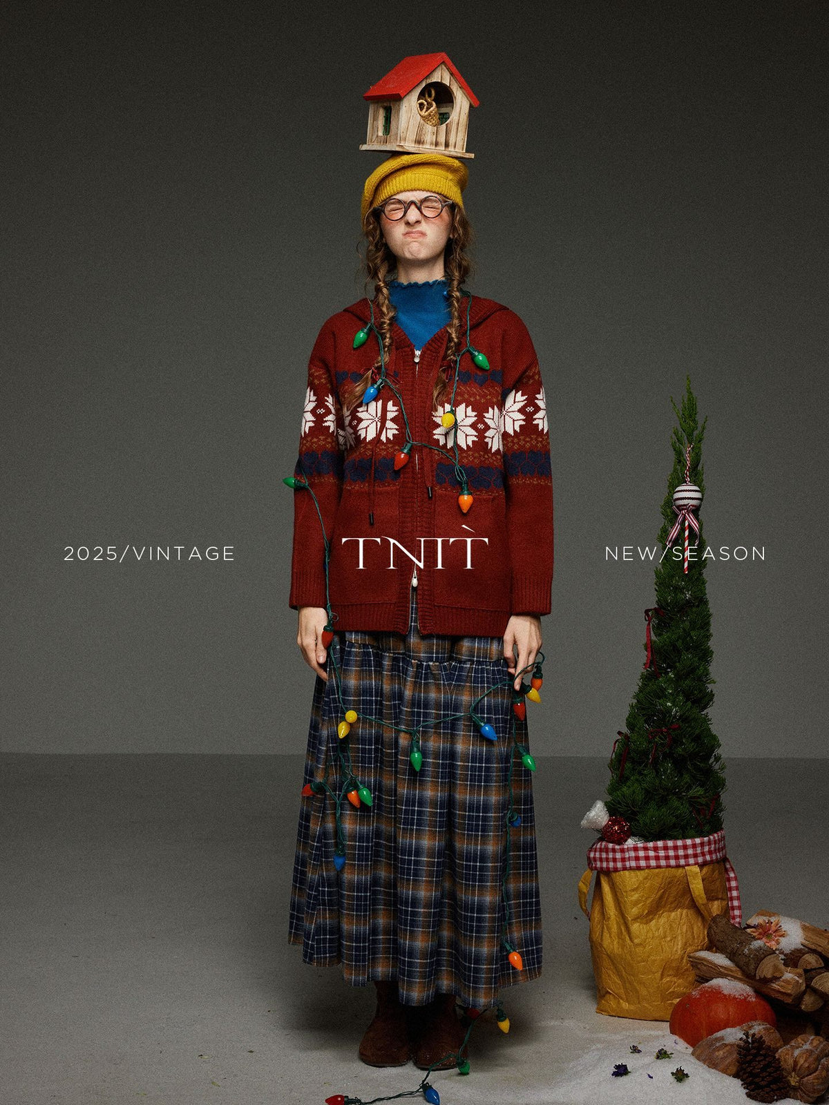 TNIT_Vintage_Jacquard_Colorblock_Double_Zip_Hooded_Women's_Knit_Cardigans_993461965281_MISSTT