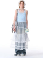 ZIZIFEI Bow American Cargo Multi Pocket High Waist Women'S Denim Wide-Leg Jeans